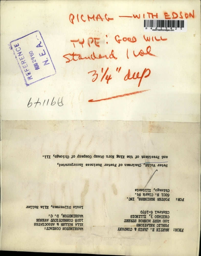 Load image into Gallery viewer, 1960 Media Photo Peter Volid cahirman of Foster Business Inc in Chicago
