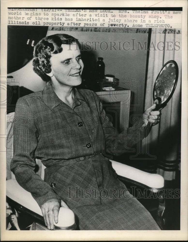 1948 Media Photo Mrs Thelma Pratts new world the mother of 3 kids inherited a