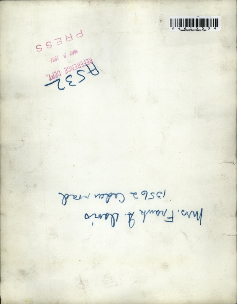 1934 Media Photo Mrs Frank G Davis