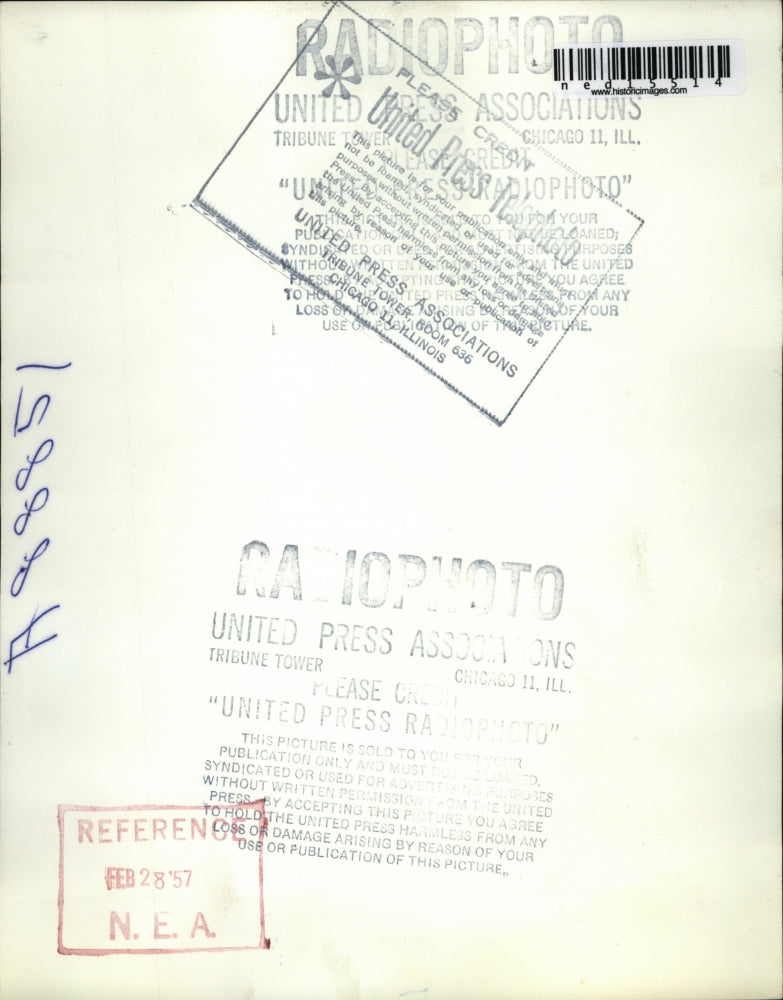 1957 Media Photo Venice Italy Natalino Del Duca fortune teller at murder trial