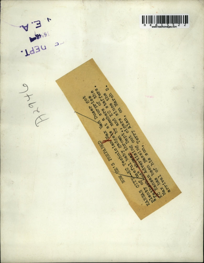 1948 Media Photo Kansas City Kan Tech Max Van Duser at baby shower for son TA