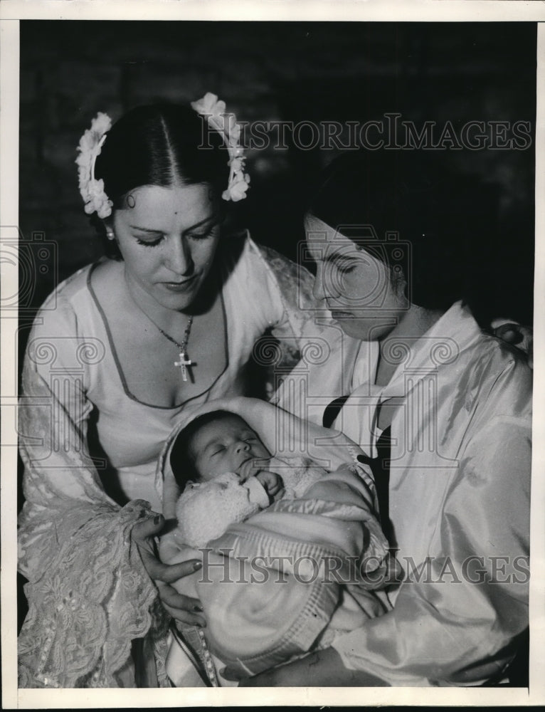1936 Press Photo Augustin Elizonda Christened In Plaza Church Los Angeles