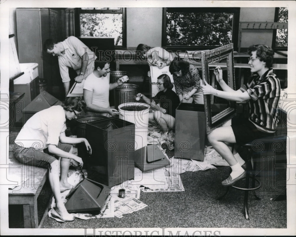 1957 Media Photo St. Louis Students cleaning and painting