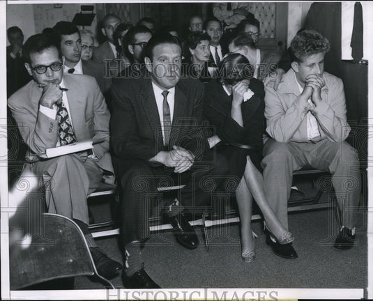 1956 Press Photo Chicago Richard Dombeck, parent Mr & Mrs Geo Dombeck