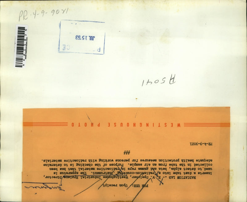 Load image into Gallery viewer, 1953 Media Photo H W Speicher Westinghouse Industrial Hygiene Director inserts
