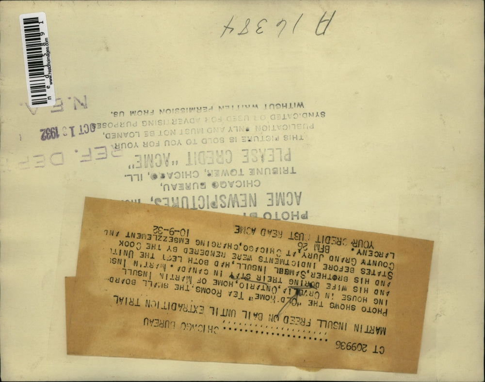 1932 Press Photo Old Home tea rooms in Orvalia Ontario Canada of M Insull