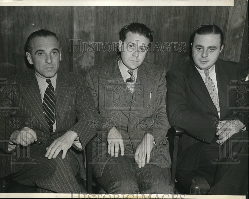 1938 Press Photo LA Calif. RK Abraham, George Wole, Sam Fishcher fake auctions