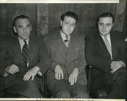 1938 Press Photo LA Calif. RK Abraham, George Wole, Sam Fishcher fake auctions