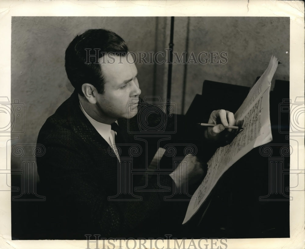 1941 Media Photo Valterr Poole conductor of Michigan Orchestra