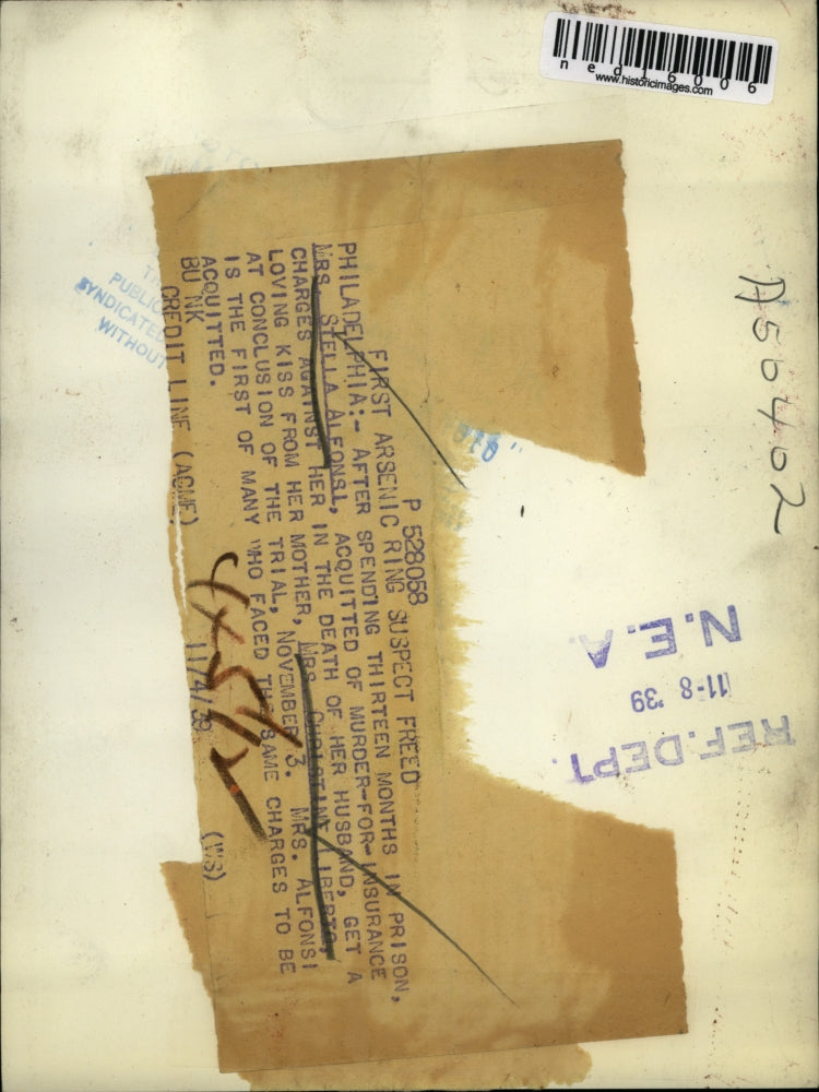 1939 Press Photo Philadelphia Stella Alfronsi Christine Liberto Acquited Murder