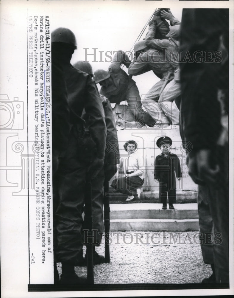 1956 Media Photo Kent Procaccino Calling Out His Fathers Troops To Attention