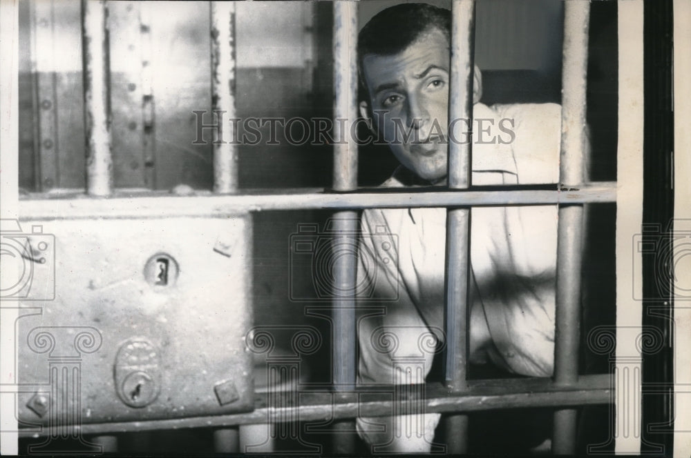 1957 Media Photo NYC Ed J Polakowski in jail for murder of James Malloy