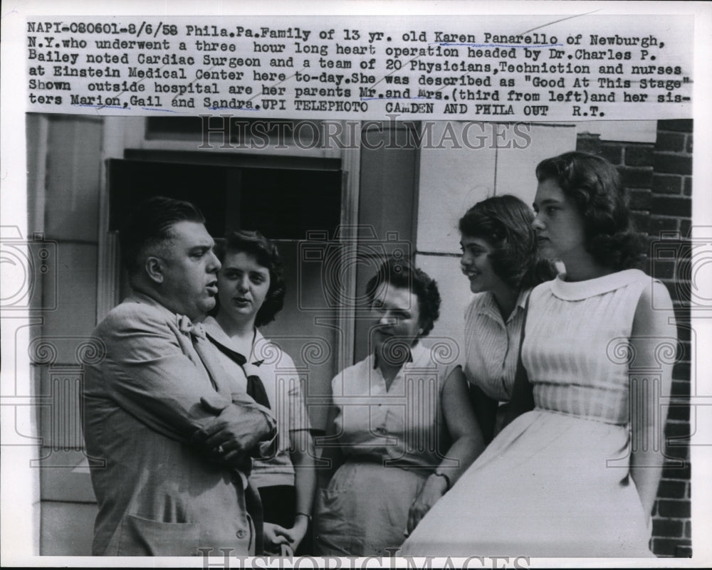 1956 Media Photo Phila Pa Mr & Mrs Panarello , kids Sandra, Gail, Marion