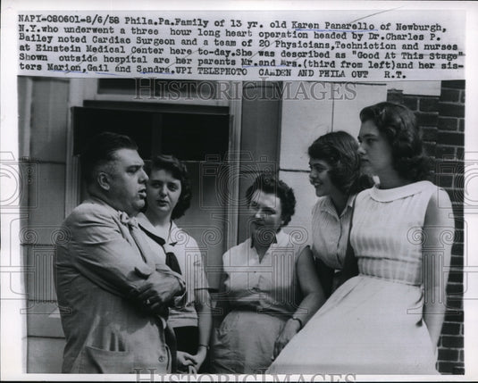 1956 Media Photo Phila Pa Mr & Mrs Panarello , kids Sandra, Gail, Marion