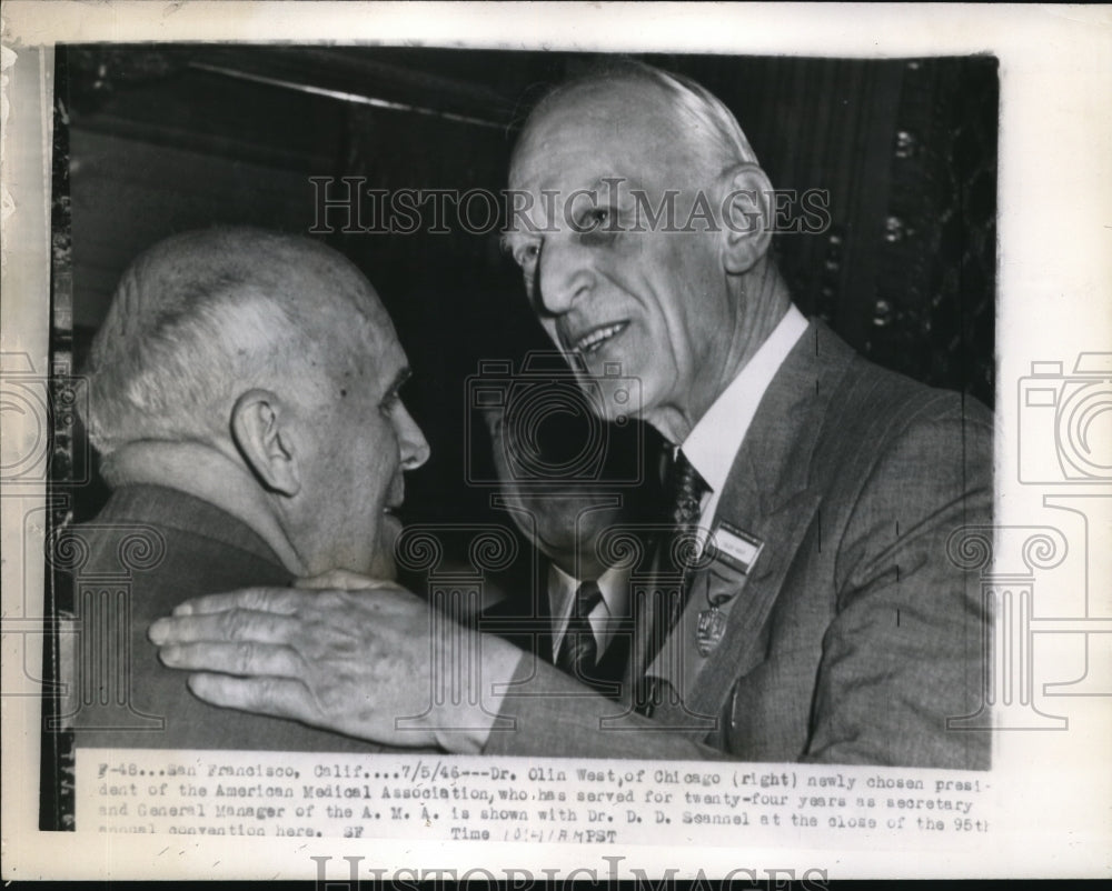 1946 Media Photo Dr. Olin and Mr. Seannel at 95th annual convention