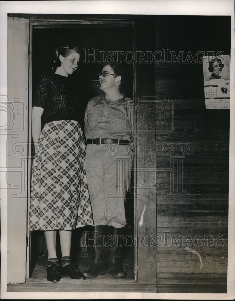 1938 Media Photo Atlanta Ga Lillie Mae Aebshbacker & brother in law CD Austen