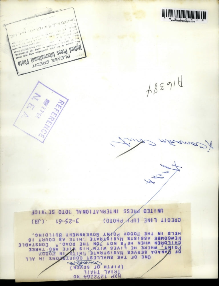 1961 Media Photo Smallest courtroom in Canada at Woody Point