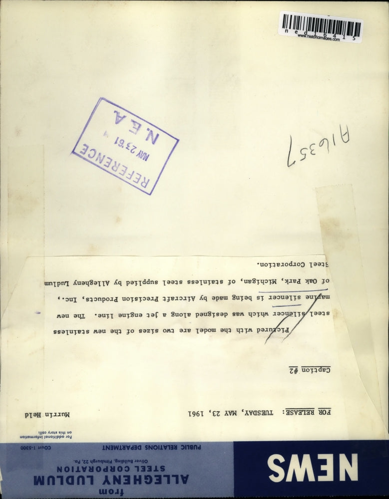 1961 Media Photo Stainless steel silencer for marine muffler by Aircraft Product