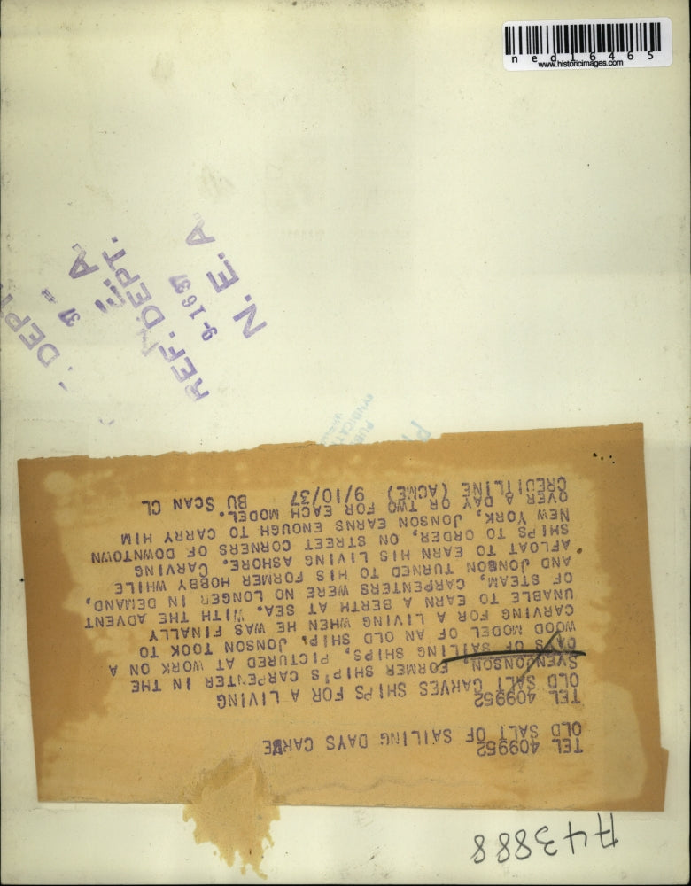 1937 Media Photo Sven Jonson Carving Ship - ned16465