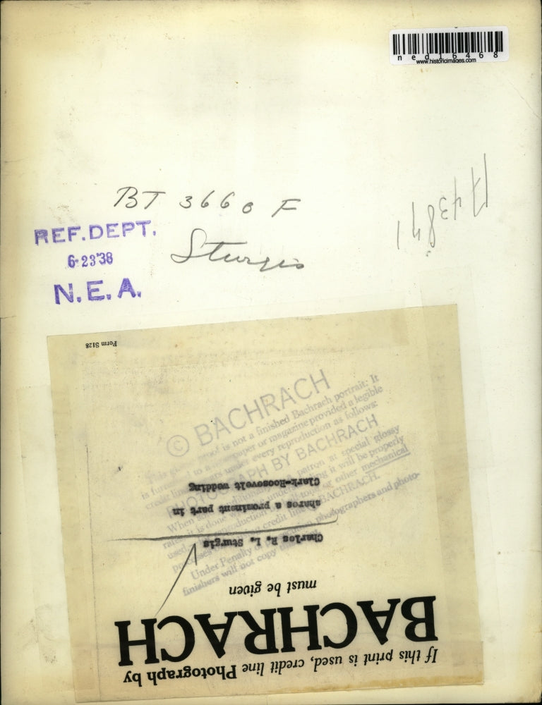 1938 Media Photo Charles R L Sturgis