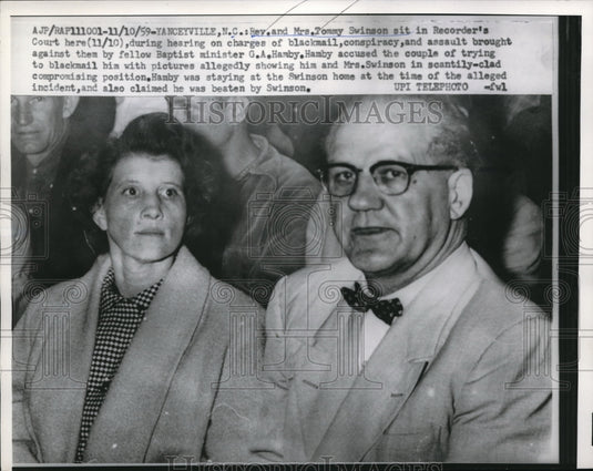 1960 Media Photo Yanceyville, NC Rey and Mrs Tommy Swinson in court