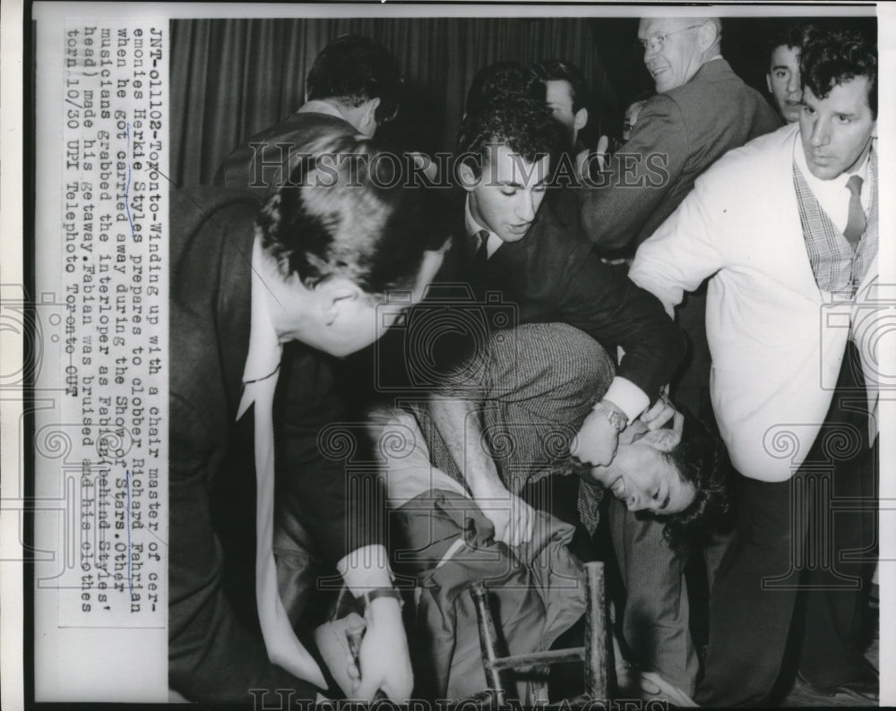 1960 Media Photo Toronto Herkie Styles clobbering Richard Fahrian