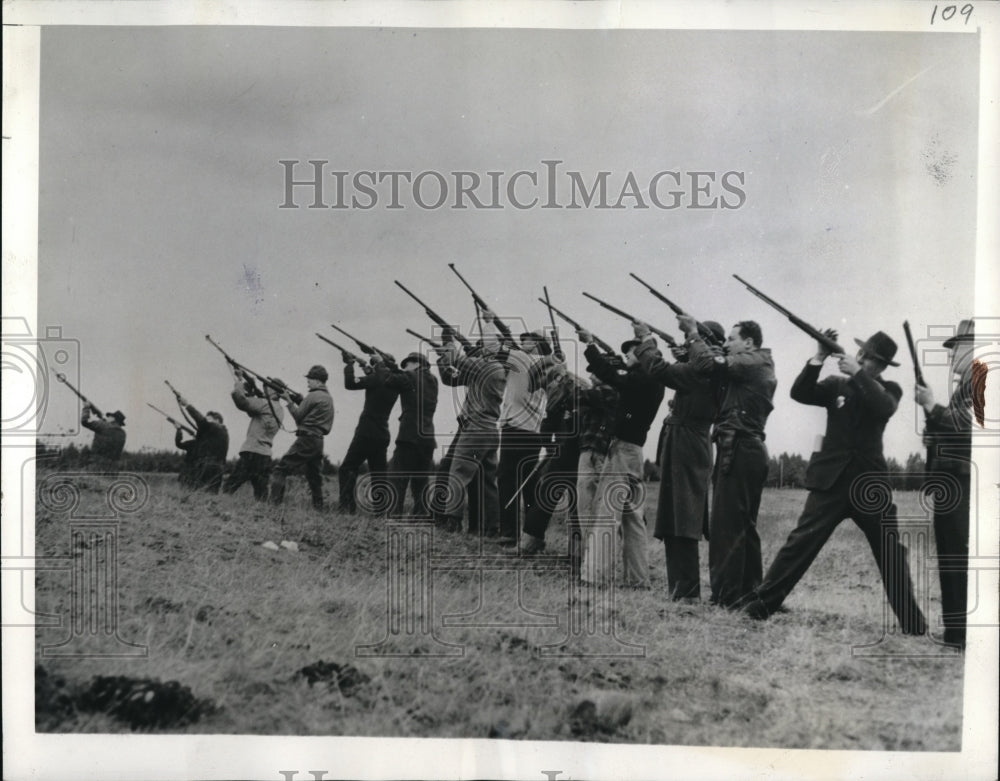 1942 Media Photo Parachutists in action
