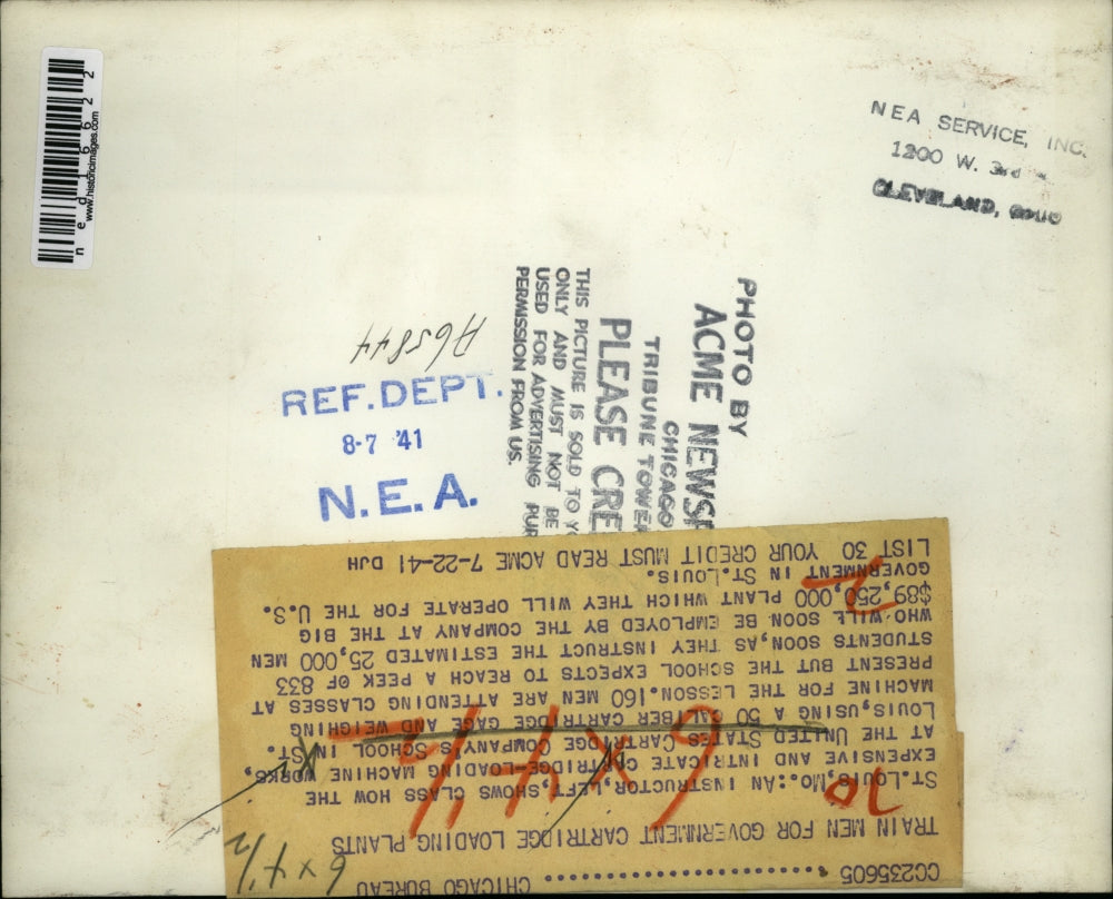 1941 Media Photo St Louis, MO United States Cartridge Company's School