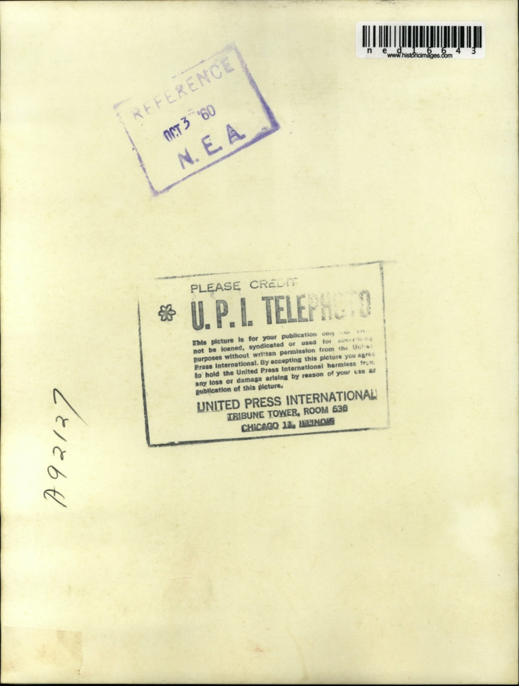 1960 Press Photo Reno, NV Leonard D Sage arrested