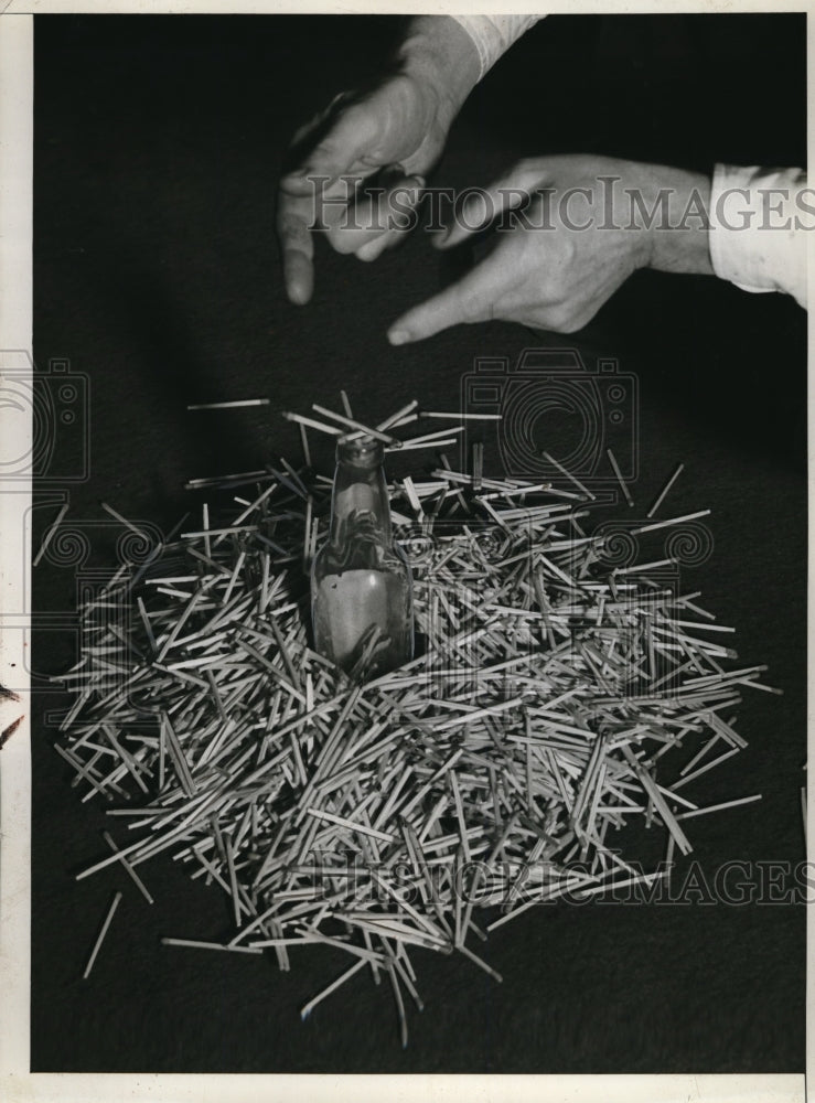 1936 Media Photo Thomas H B Staggers and remnants of house of matches