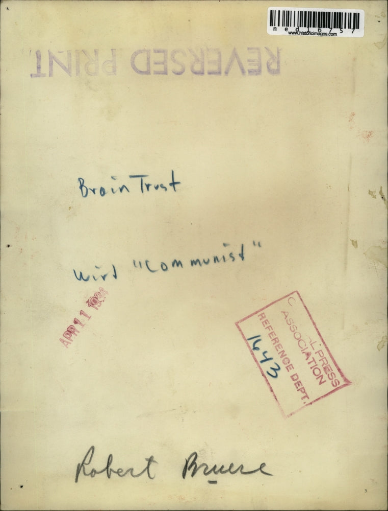 1934 Press Photo Brain Trust Communist Robert Bruere