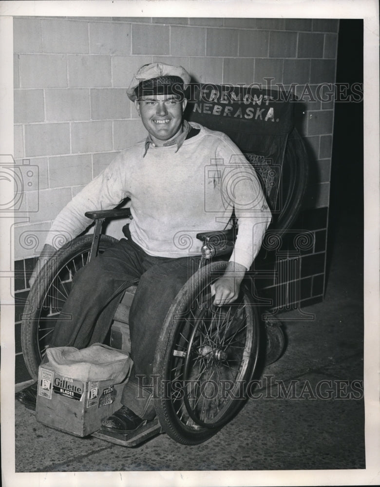 1948 Press Photo Atlanta Ga Wesley Engquist infantile paralysis victim went