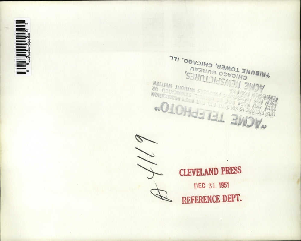 1951 Press Photo Korea Gen James Van Fleet, Pfc EE Gagnoli & F Cardinal Spellman