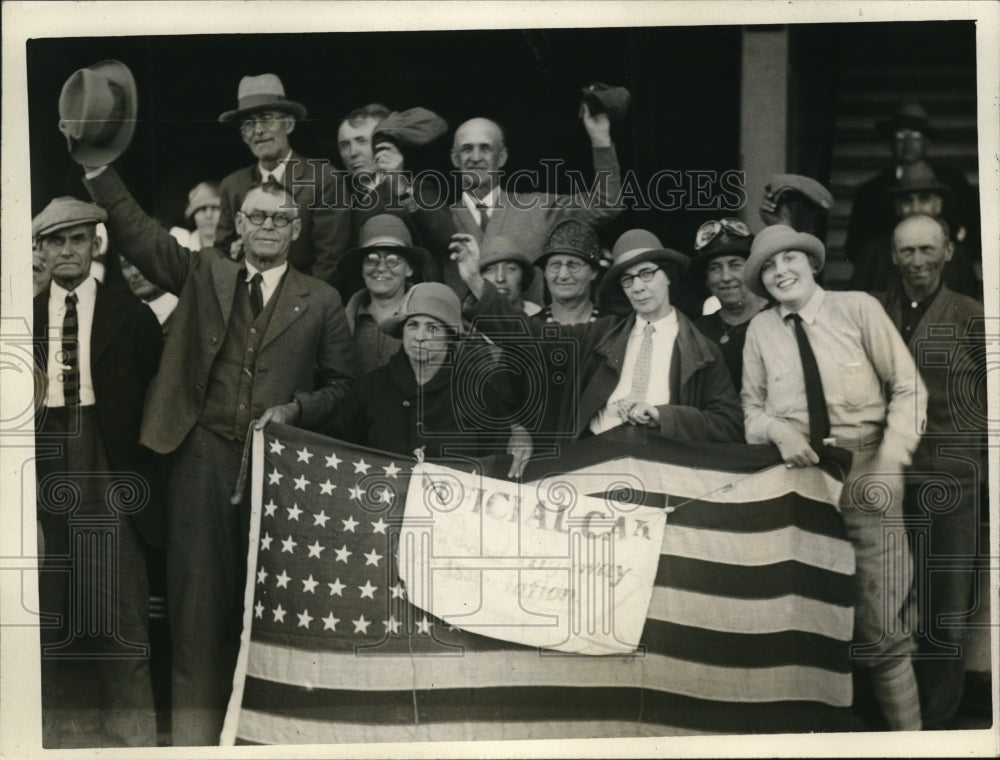 1926 Press Photo Mich Auto Tour reaches San Francisco,JH Brown, C Kenter