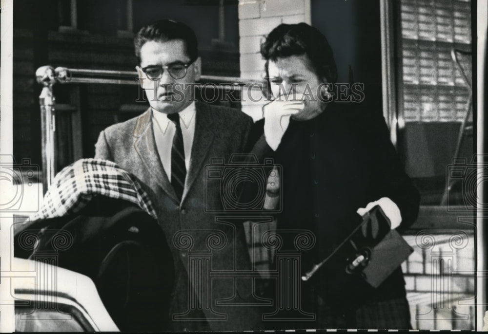 1962 Press Photo Binghamton NY Mr & Mrs Charles Bowser at baby's funeral