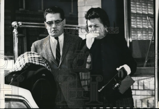 1962 Press Photo Binghamton NY Mr & Mrs Charles Bowser at baby's funeral