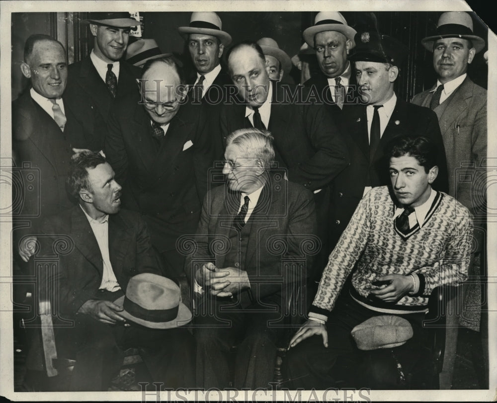 1931 Press Photo ChicagoH Thompson, Corrigan & Angelo Barano & arsonists