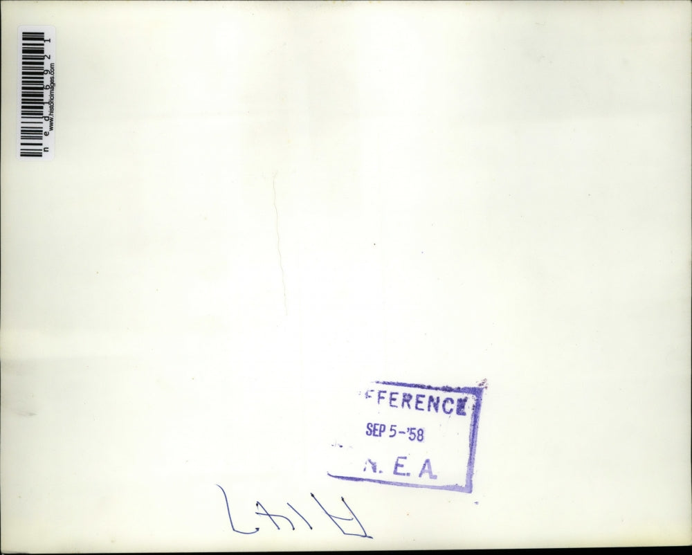 1958 Press Photo Hammond IndMr sB Hastings victim of auto crash in hospital