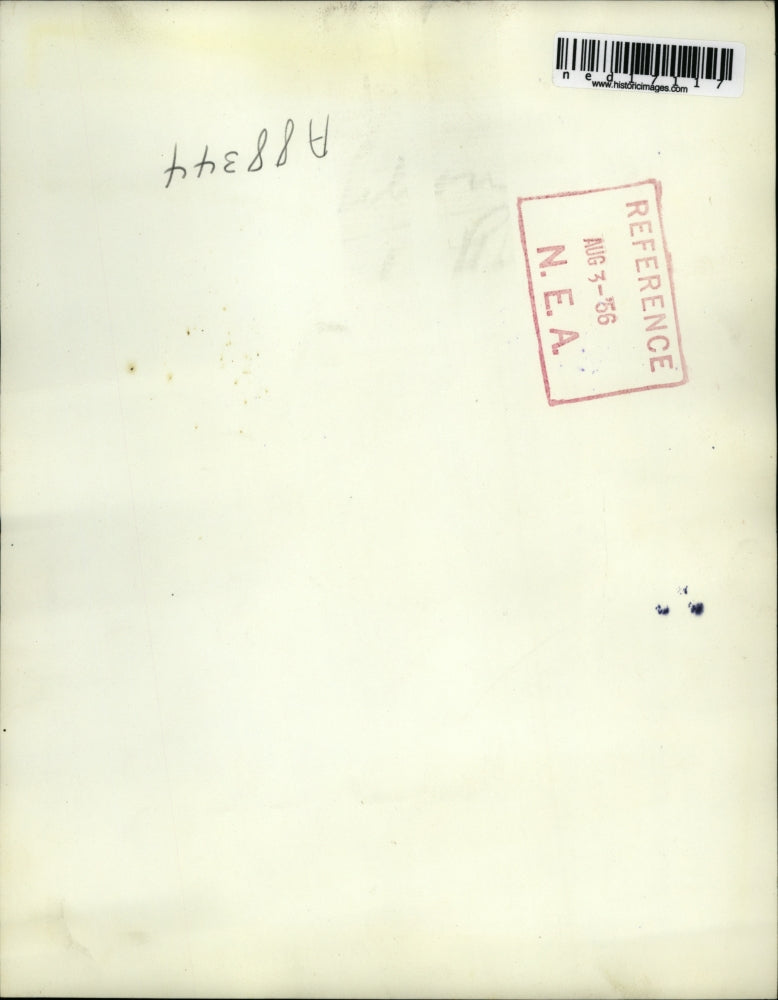 1956 Press Photo NYC Prof Domenico Trabucco of Italy arrives on Ile de France