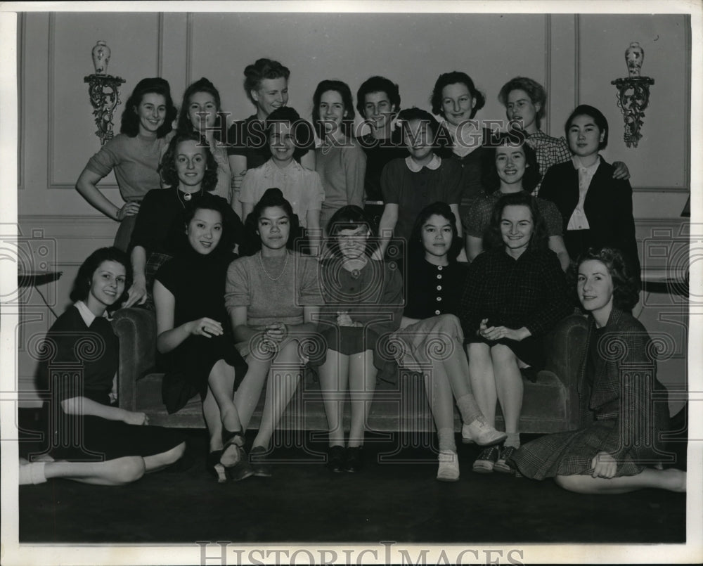 1939 Press Photo Poughkeepsie NY Vassar College, J Heinzen, C Randon,