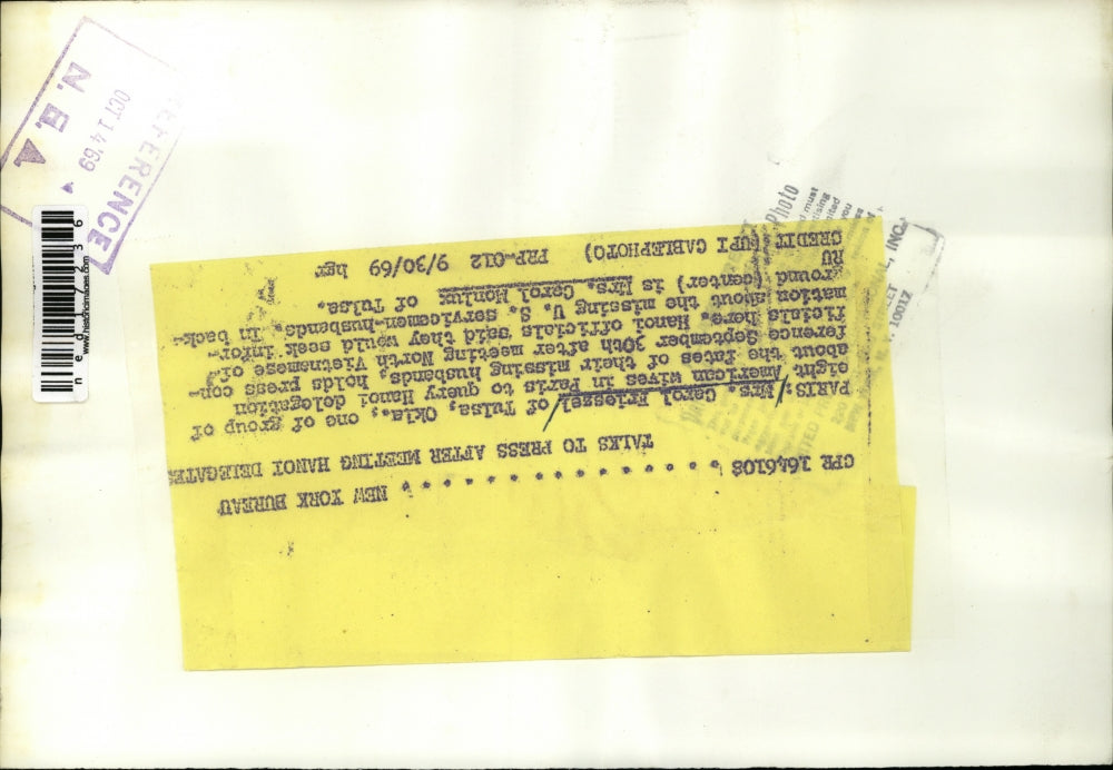 1969 Press Photo Mrs. Carol Friessel Holds Press Conference On Missing Husbands