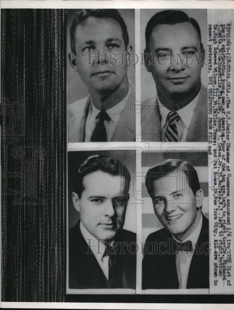 1959 Press Photo U.S. Junior Chamber Of Commerce Announced 10 Outstanding Men