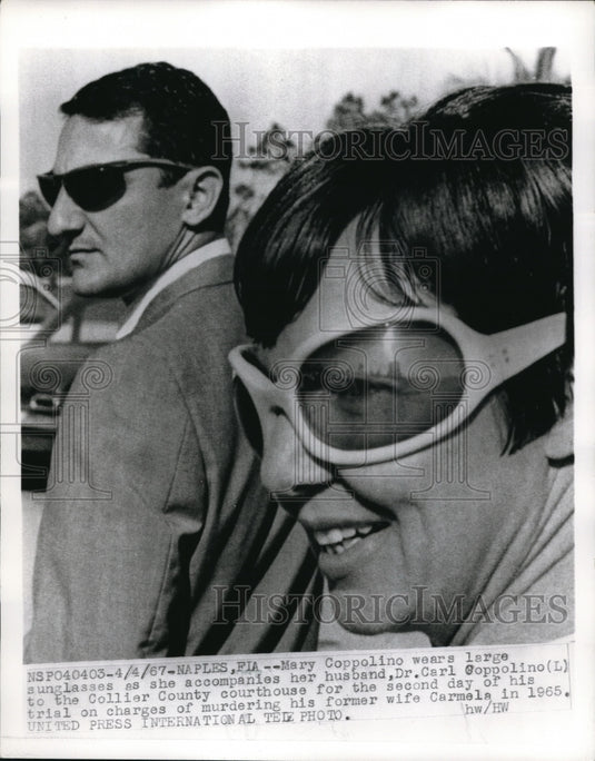 1967 Press Photo Naples Fla. Mary Coppelino & Dr Coppolino at his murder trial