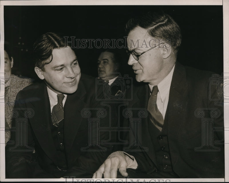 Load image into Gallery viewer, 1940 Press Photo Wash DC Thomas Emerson NL Relations board, chairman JW Madden
