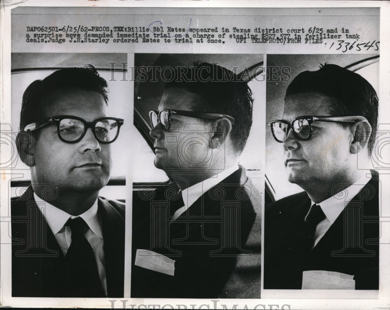 Load image into Gallery viewer, 1962 Press Photo Pecos Texas Billie Sol Estes at theft trial - ned17626

