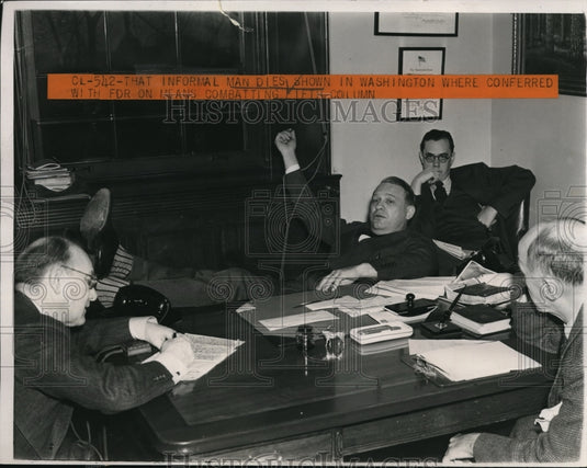 1940 Press Photo Wash DC Martin Dies & his sec Rbt Stirplins in his office