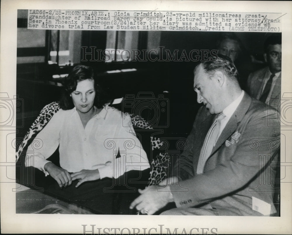 1948 Press Photo Phoenix Arizona Gioia Grimditch great granddaughter of Jay