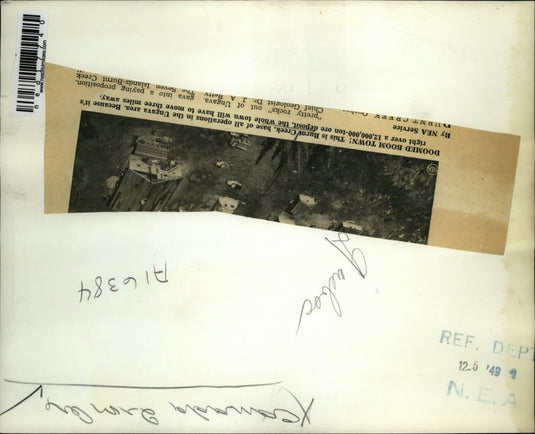 1949 Press Photo Burnt Creek, Base Of Operations in Ungava, Whole Town Must Move