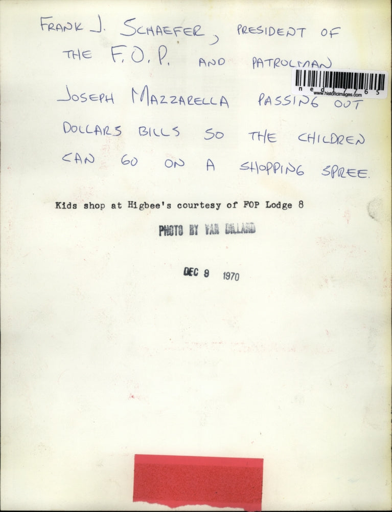 1970 Press Photo Frank J Schaefer President of FOP and Patrolman - ned17765