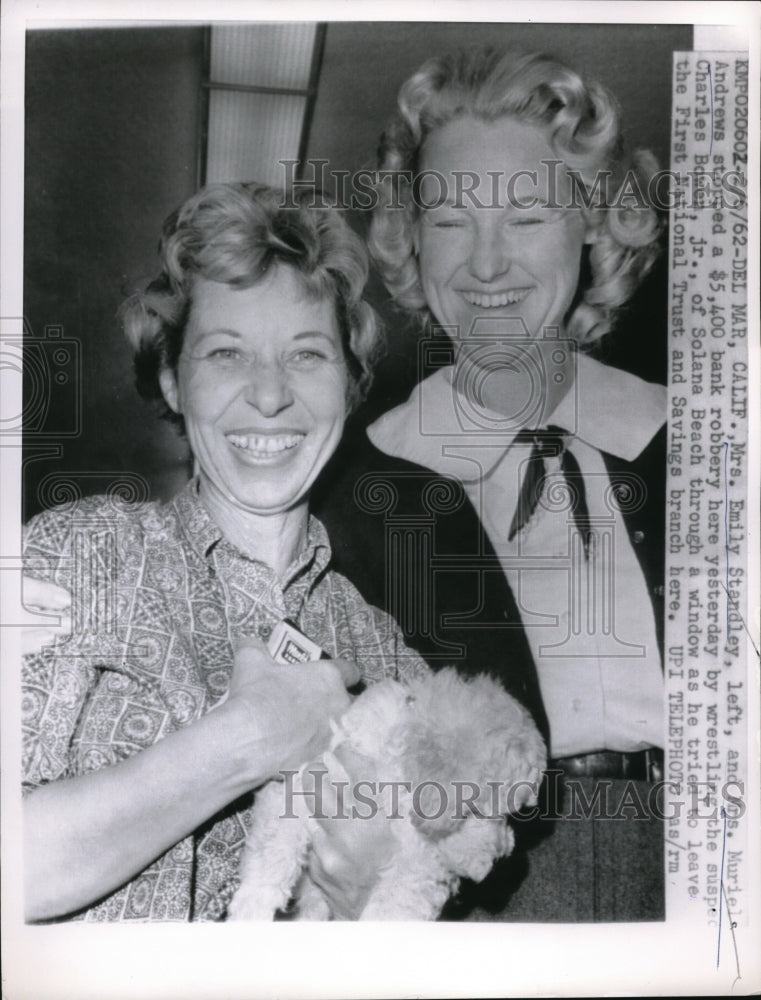 1962 Press Photo Del Mar California Emily Standley Murie Andrews Charles Bowen